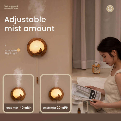 150ml Wall-mounted Aroma Diffuser Night Light Home Diffuser Mute Intelligent Humidifier With Remote Control | Kalsten