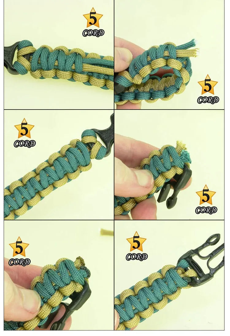 15-in-1 Survival Paracord Bracelet