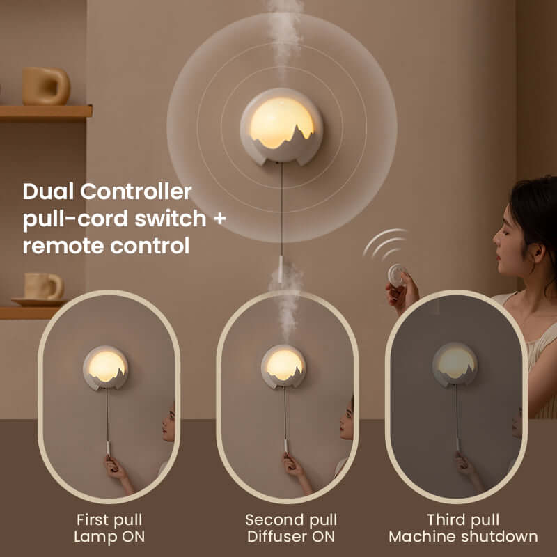 150ml Wall-mounted Aroma Diffuser Night Light Home Diffuser Mute Intelligent Humidifier With Remote Control | Kalsten